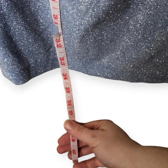 Jump Apparel Mini Dress Light Blue Glitter Club Hoco - Picture 11 of 14